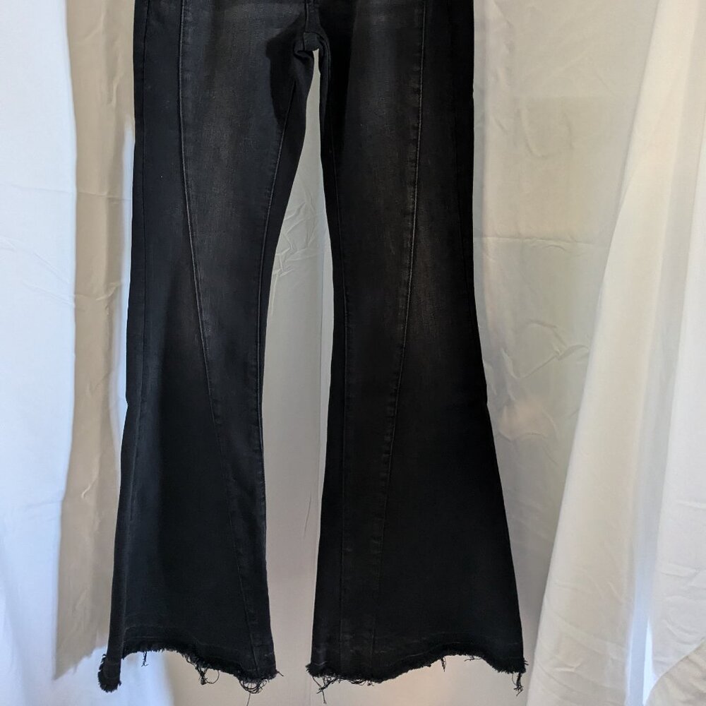 Black kankan youth flare jeans